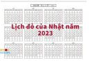 lịch đỏ của nhật năm 2023