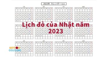 lịch đỏ của nhật năm 2023